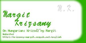 margit krizsany business card